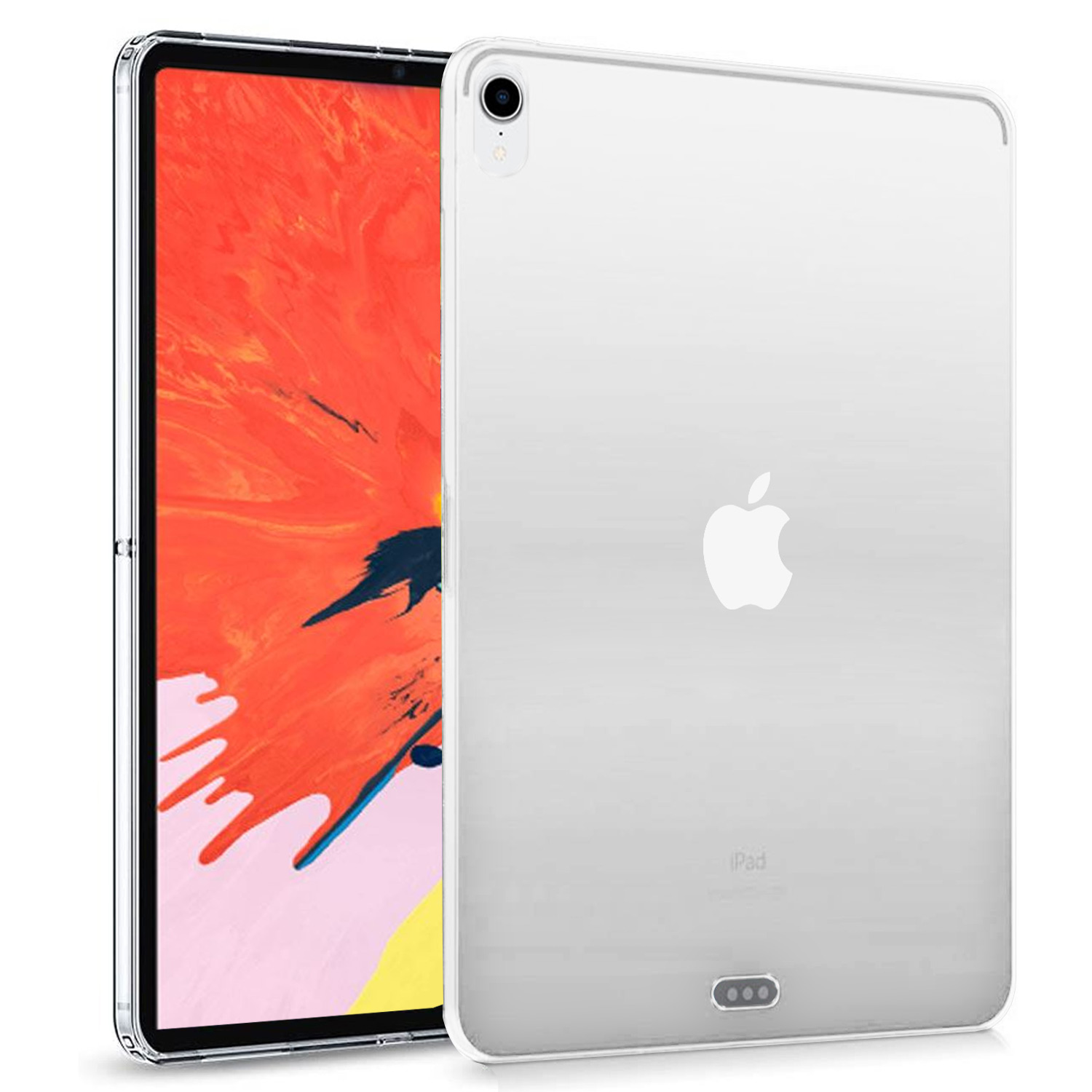 Apple iPad Pro 11 CaseUp İnce Şeffaf Silikon Kılıf Beyaz